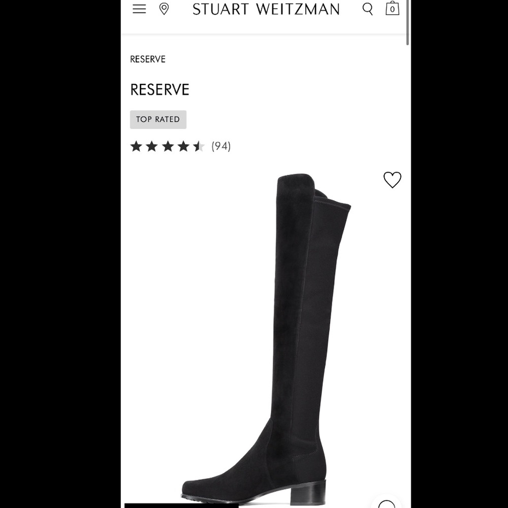 Stuart Weitzman Reserve Boot Suede Size 6.5 - image 1